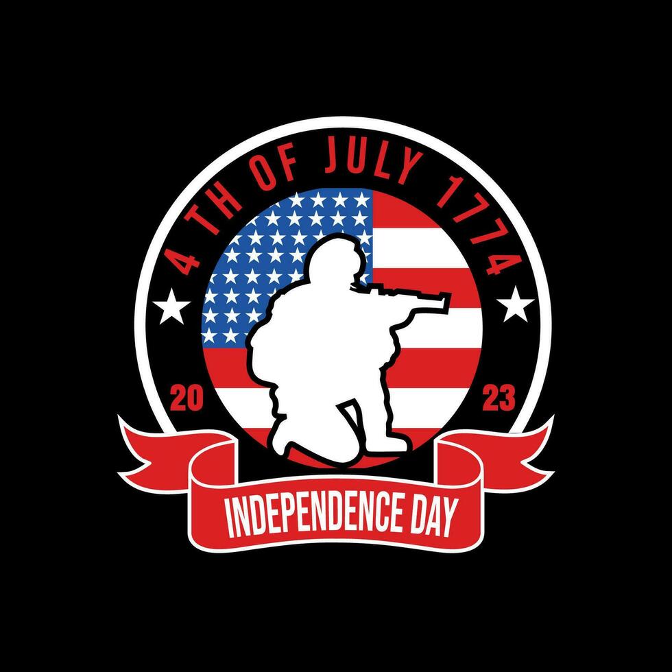 4 th van juli 1774 Verenigde staten onafhankelijkheid dag vector