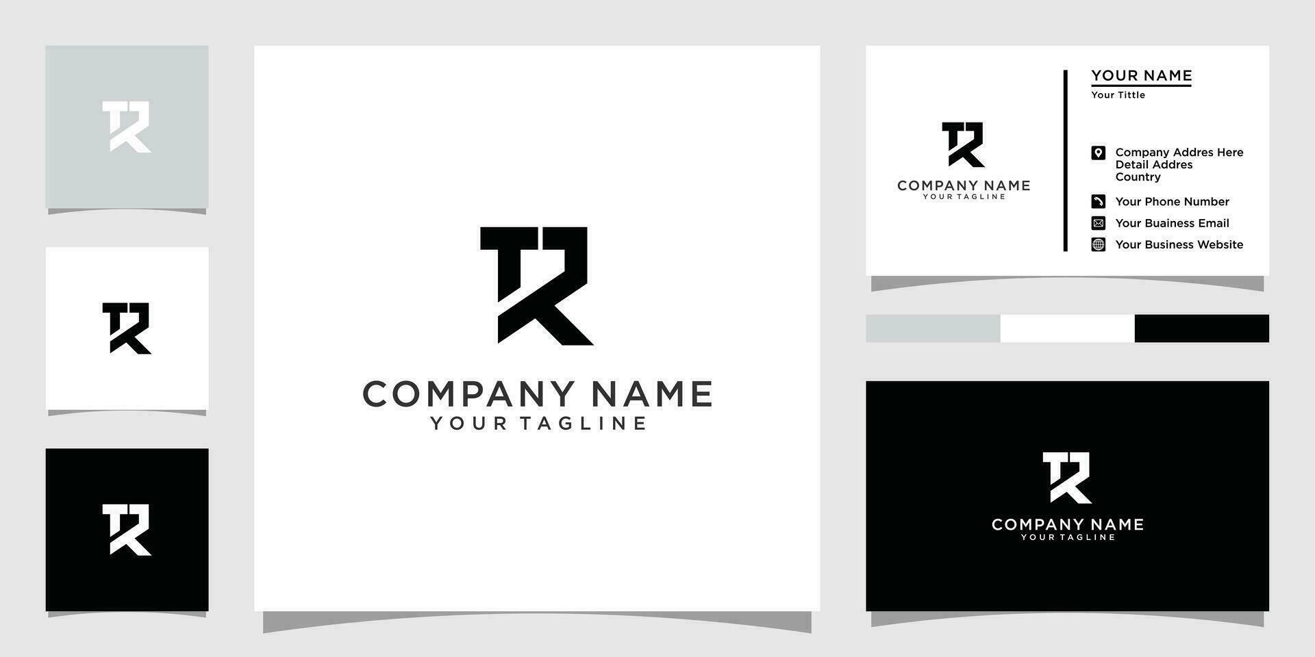 tr of rt eerste letter logo ontwerp vector. vector