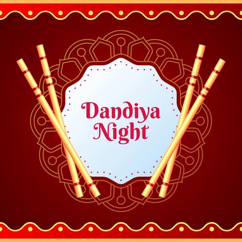 Creatieve poster of folder van Dandiya uitnodiging kaart achtergrond vector