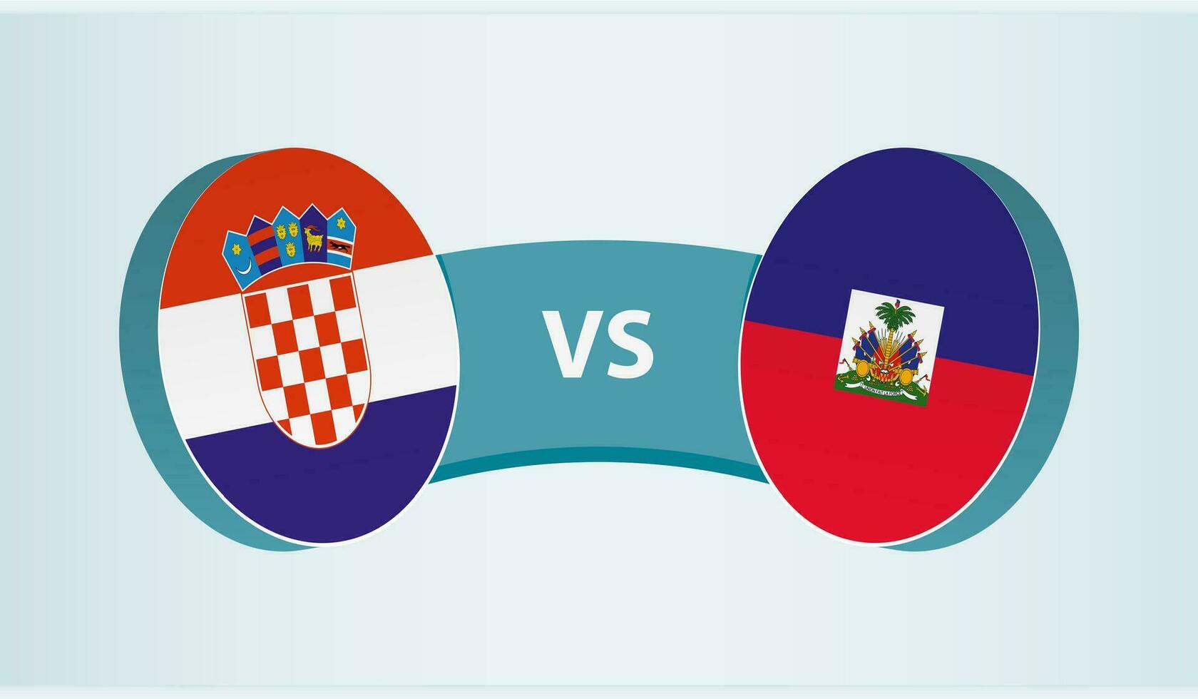 Kroatië versus Haïti, team sport- wedstrijd concept. vector