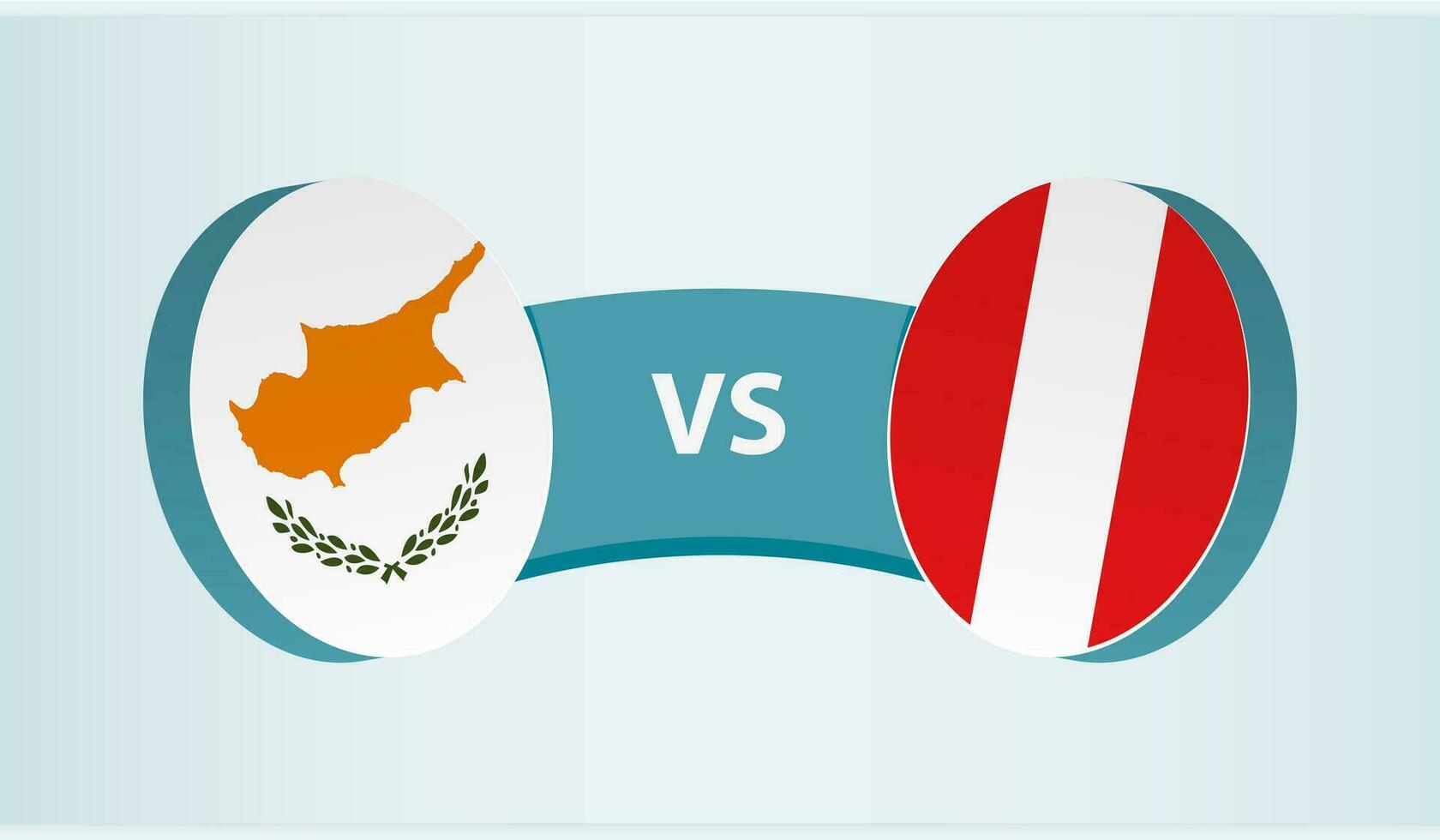 Cyprus versus Peru, team sport- wedstrijd concept. vector