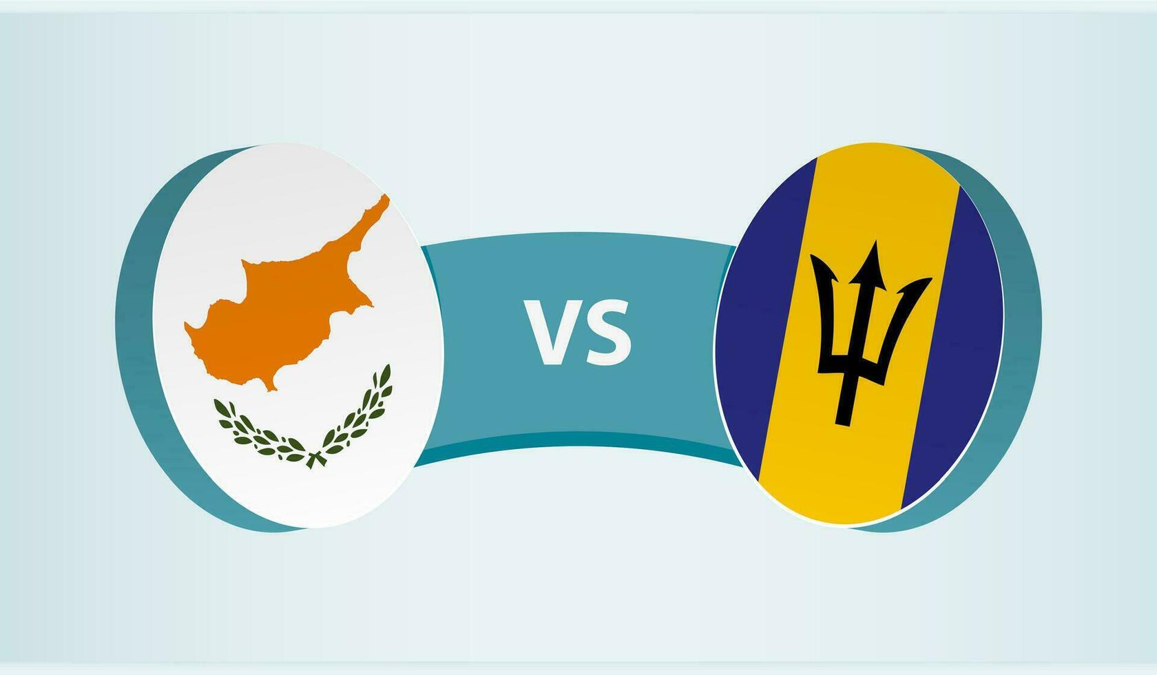 Cyprus versus Barbados, team sport- wedstrijd concept. vector