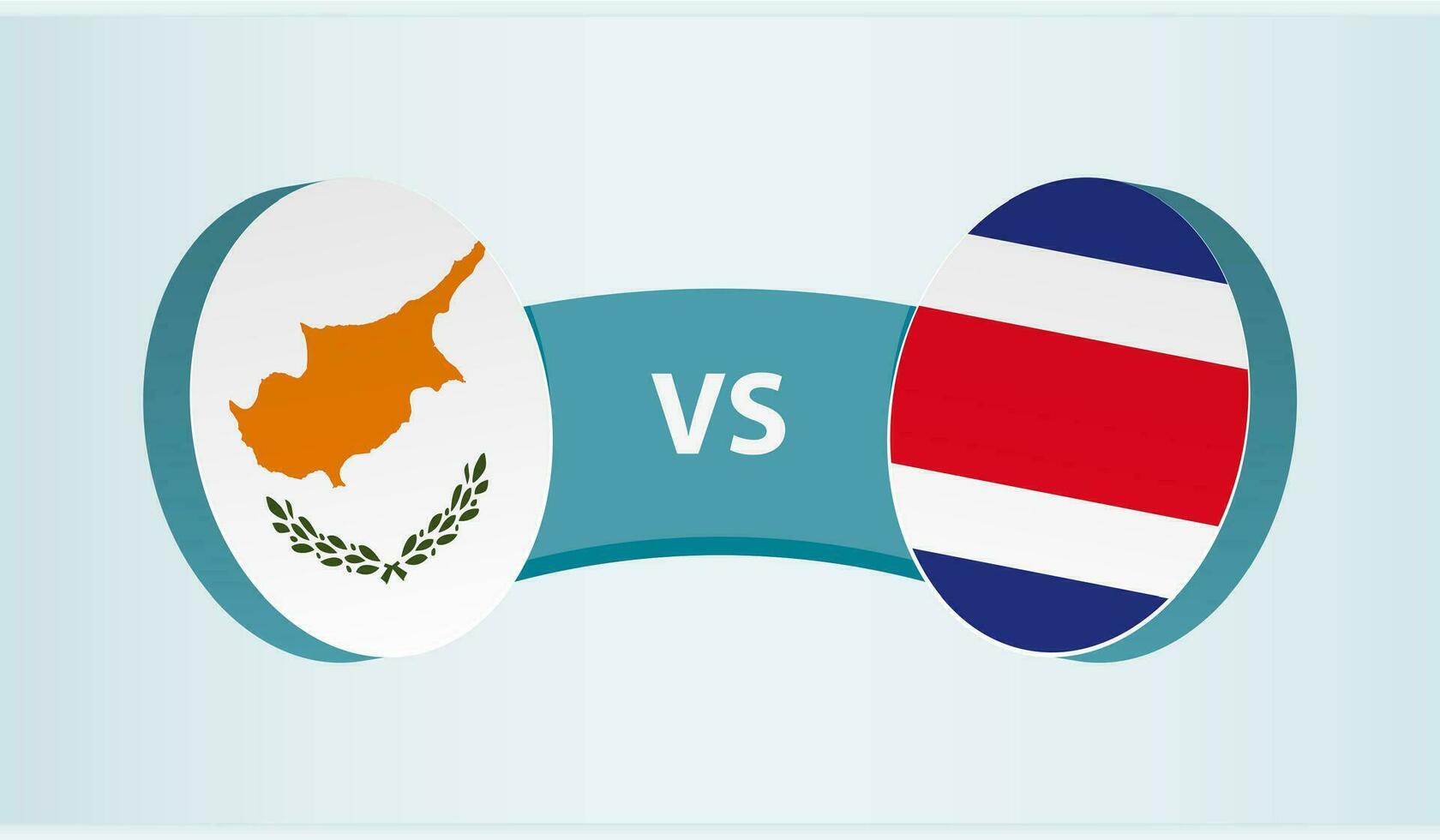 Cyprus versus costa rica, team sport- wedstrijd concept. vector