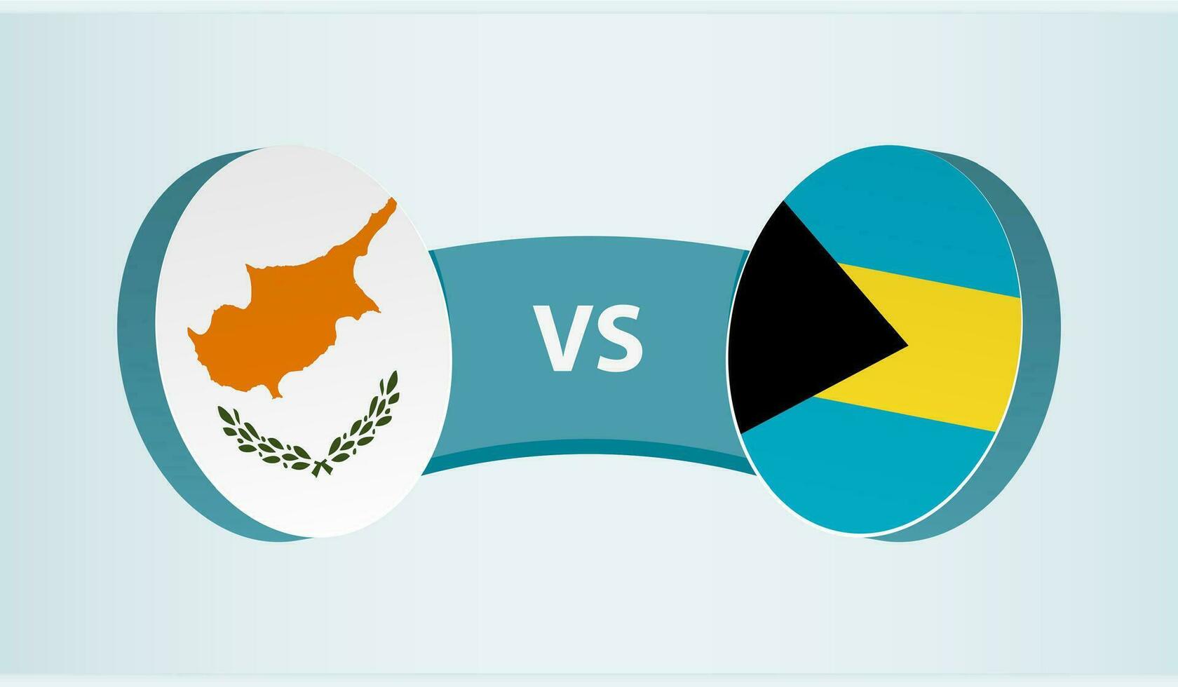 Cyprus versus de Bahamas, team sport- wedstrijd concept. vector