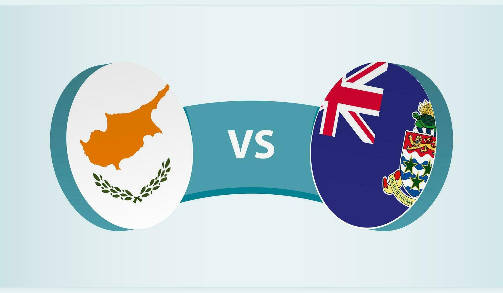 Cyprus versus kaaiman eilanden, team sport- wedstrijd concept. vector