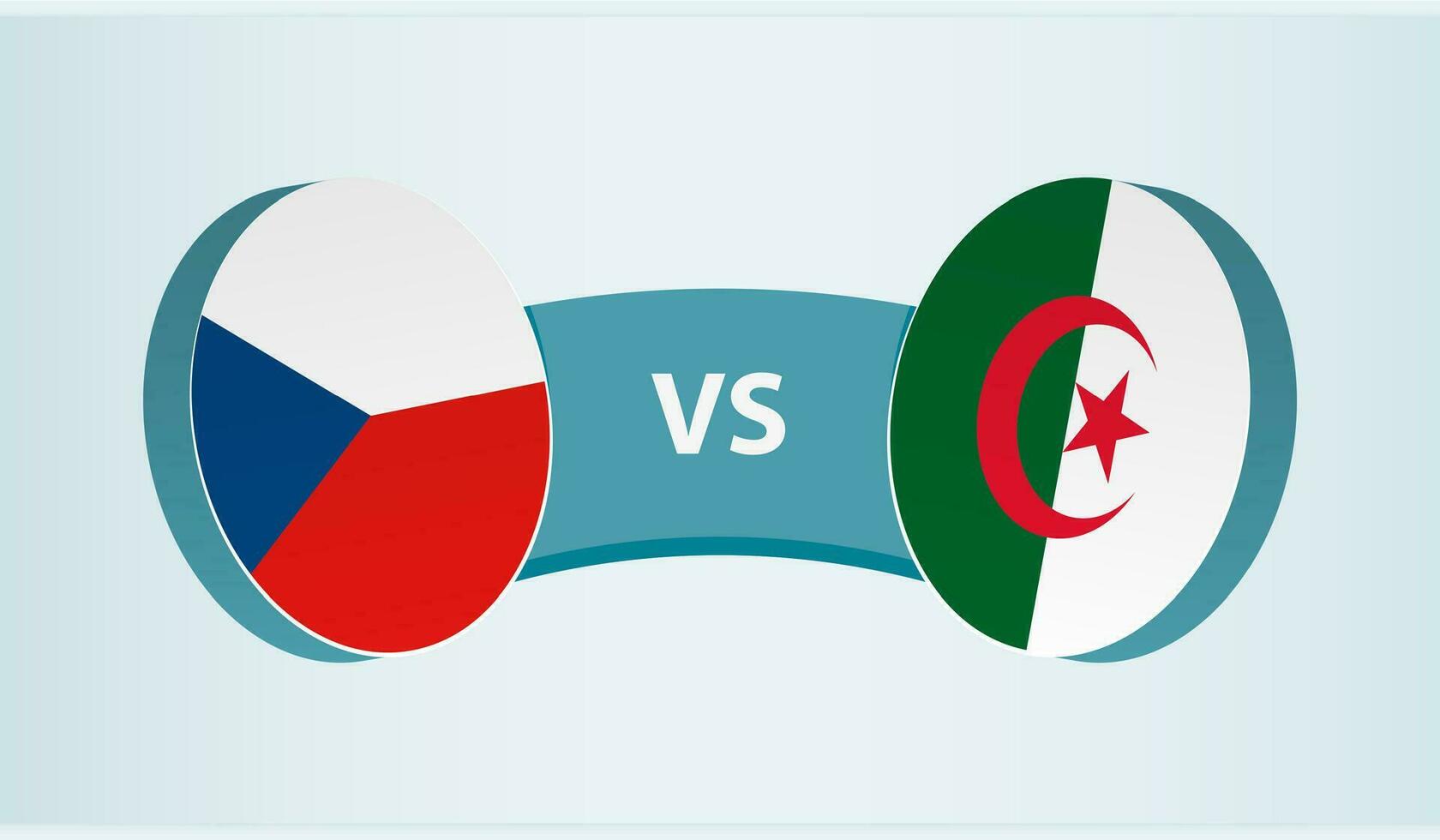 Tsjechisch republiek versus Algerije, team sport- wedstrijd concept. vector