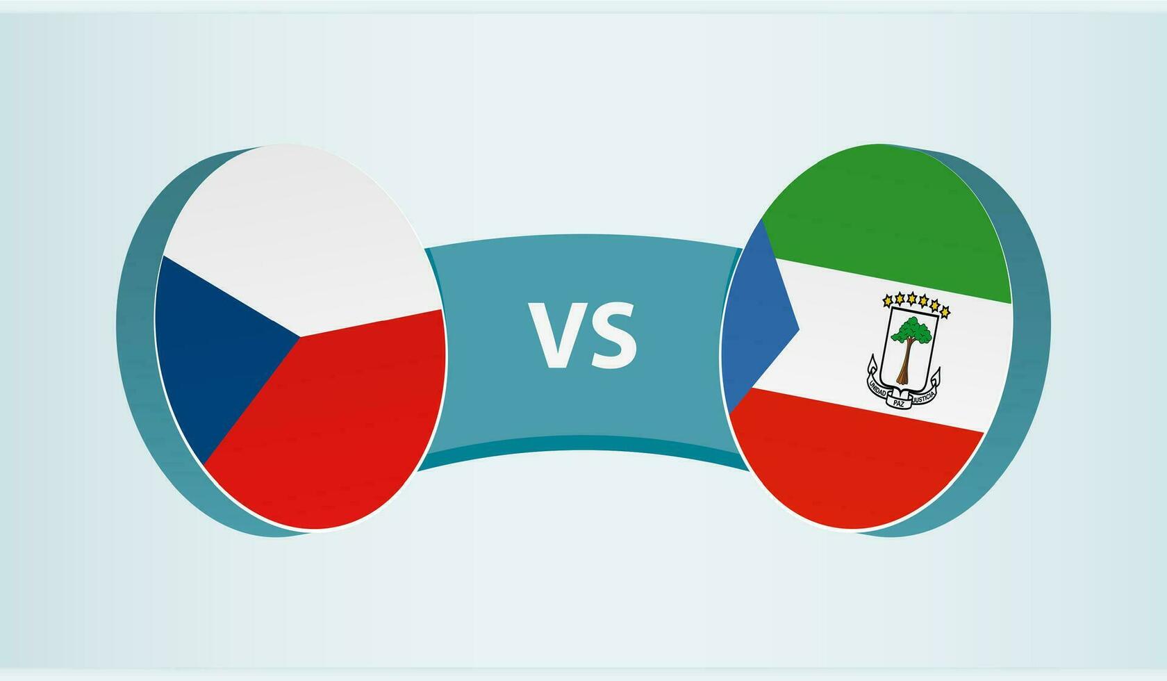 Tsjechisch republiek versus equatoriaal Guinea, team sport- wedstrijd concept. vector