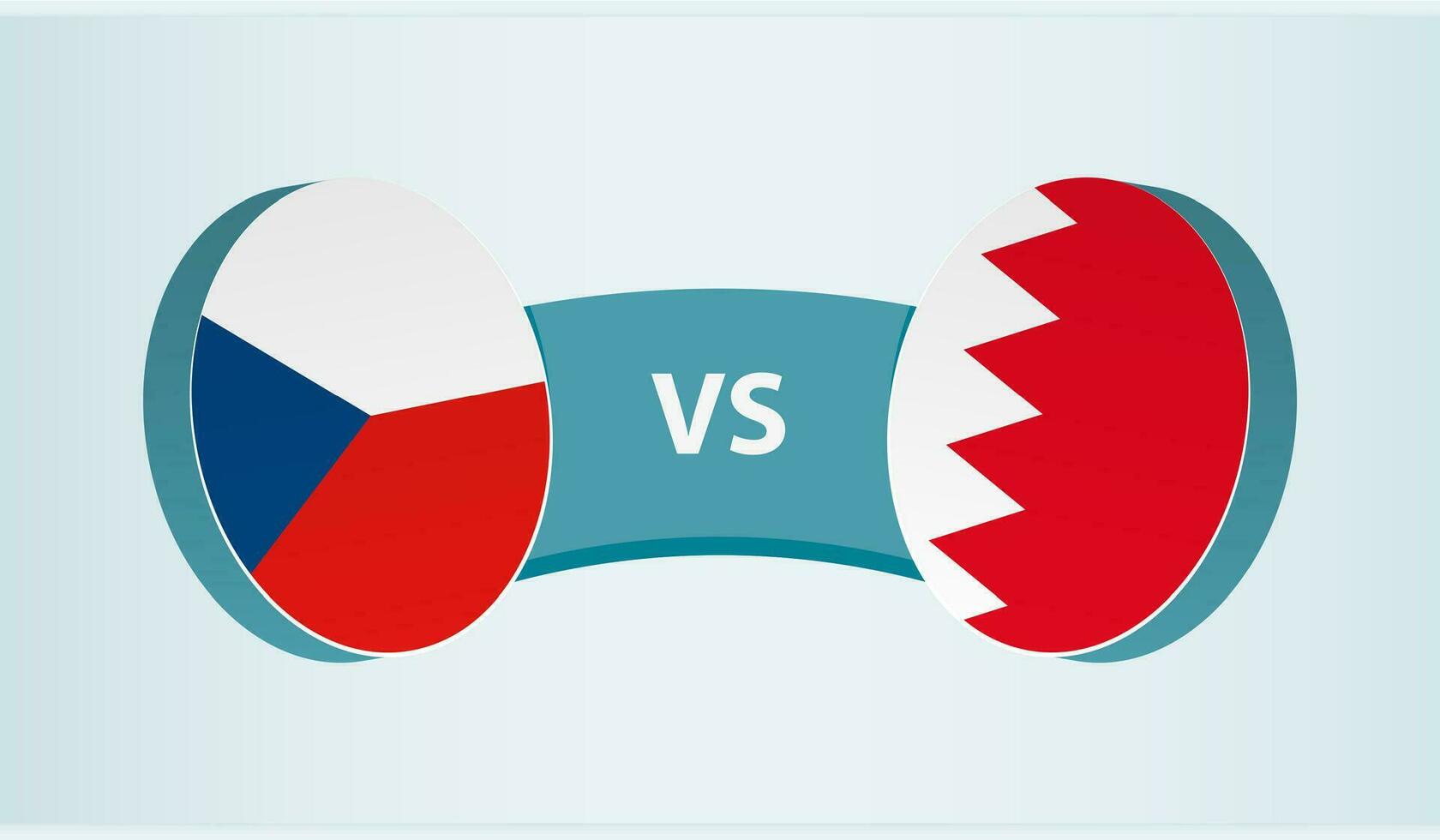 Tsjechisch republiek versus bahrein, team sport- wedstrijd concept. vector