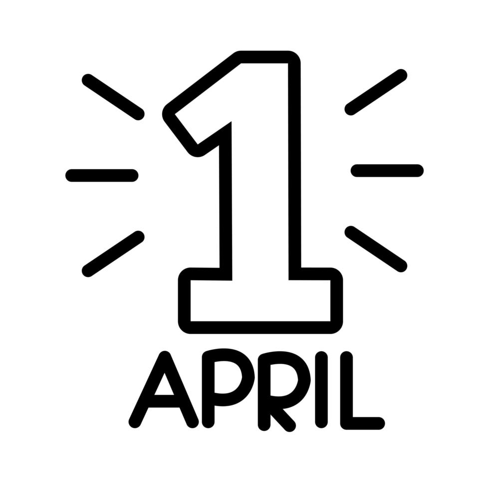 april april dwazen dag lijnstijl vector