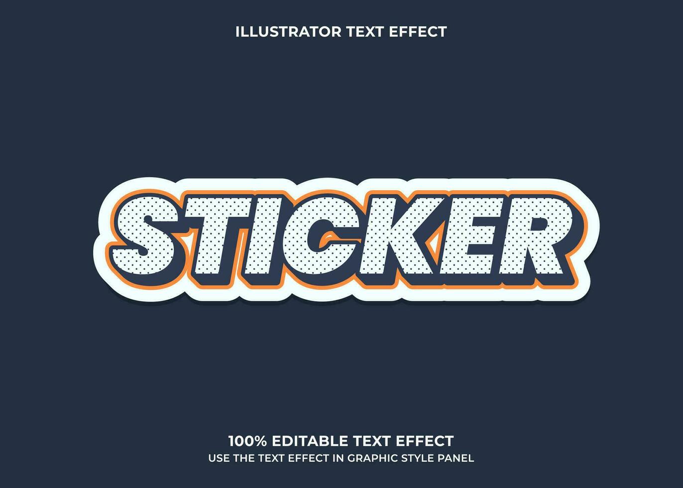 bewerkbare sticker vector tekst effect