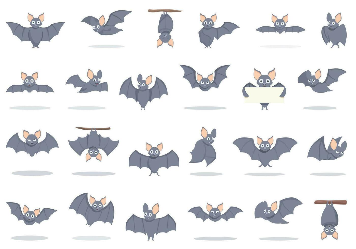 knuppel pictogrammen reeks tekenfilm vector. dier vampier vector
