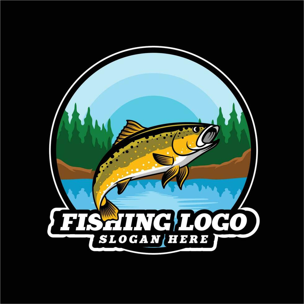 visvangst logo illustratie vector