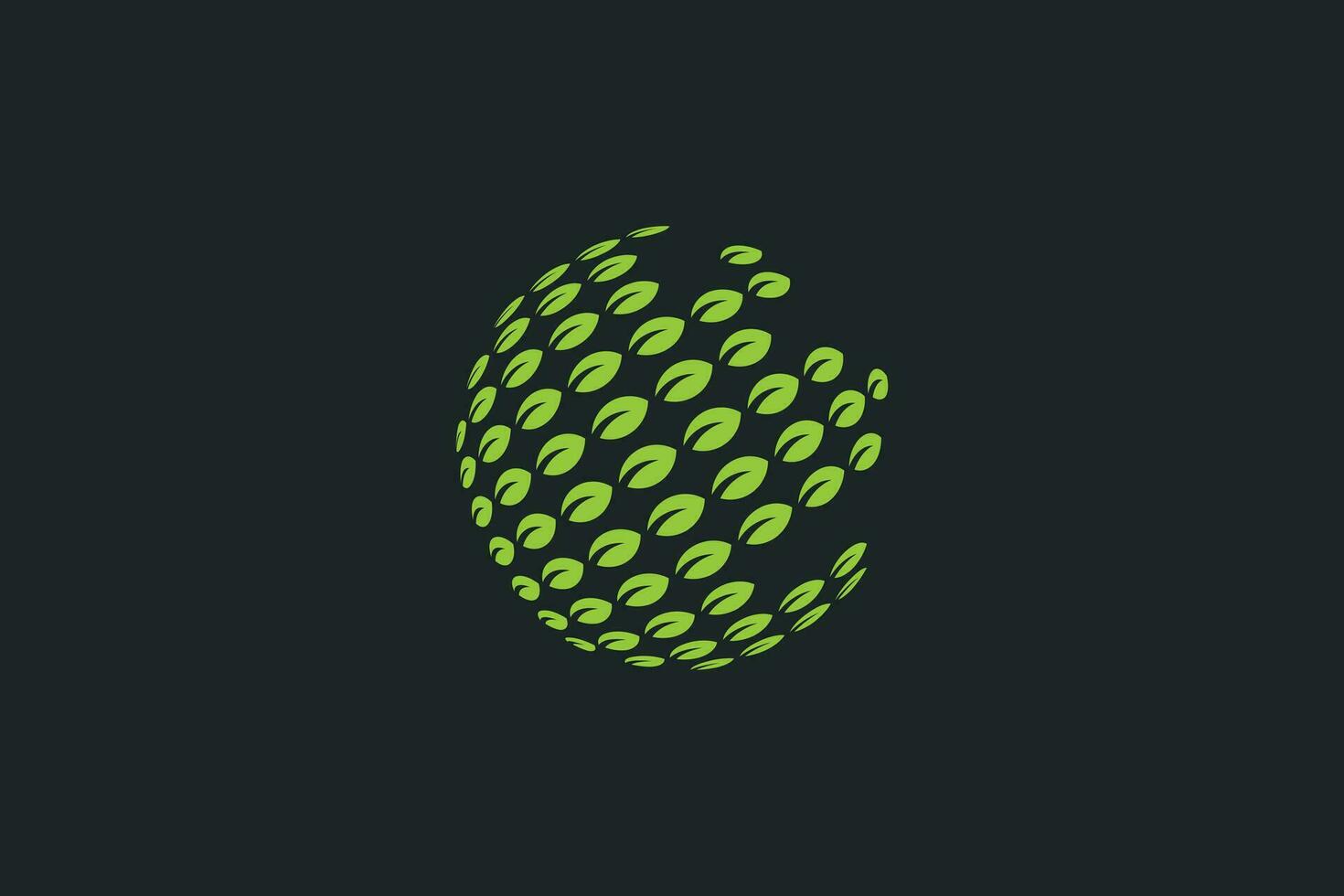 groen wereldbol natuur modern logo ontwerp vector
