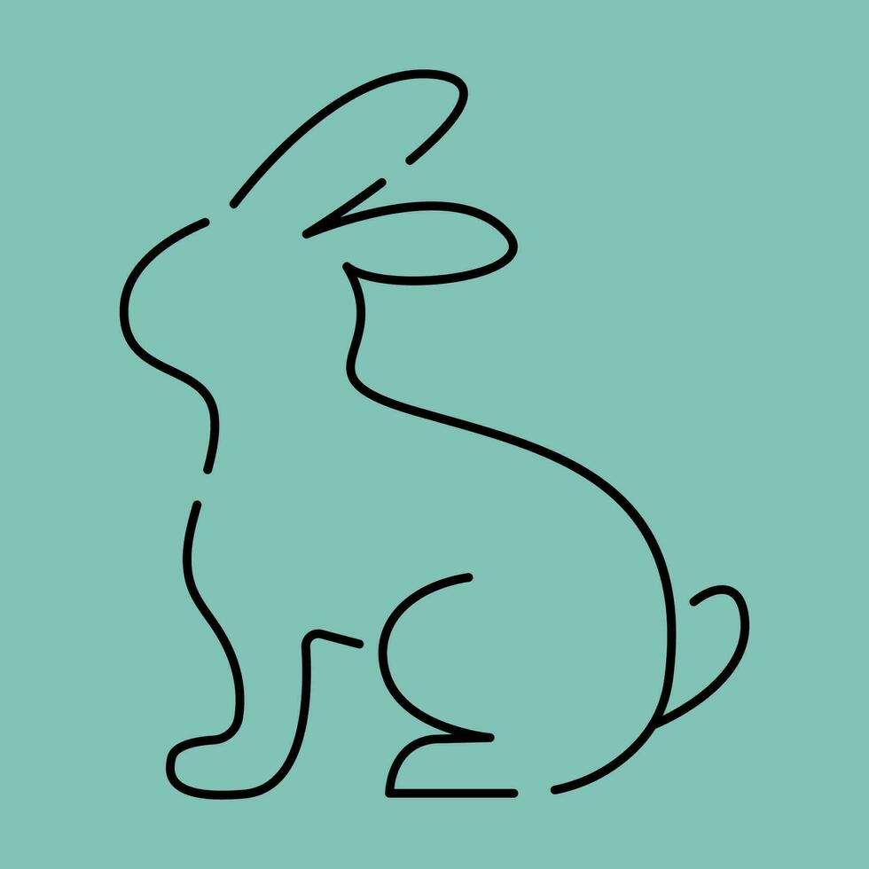 konijn lijn icoon vector. 2023 konijn nieuw jaar. dier thema. vector