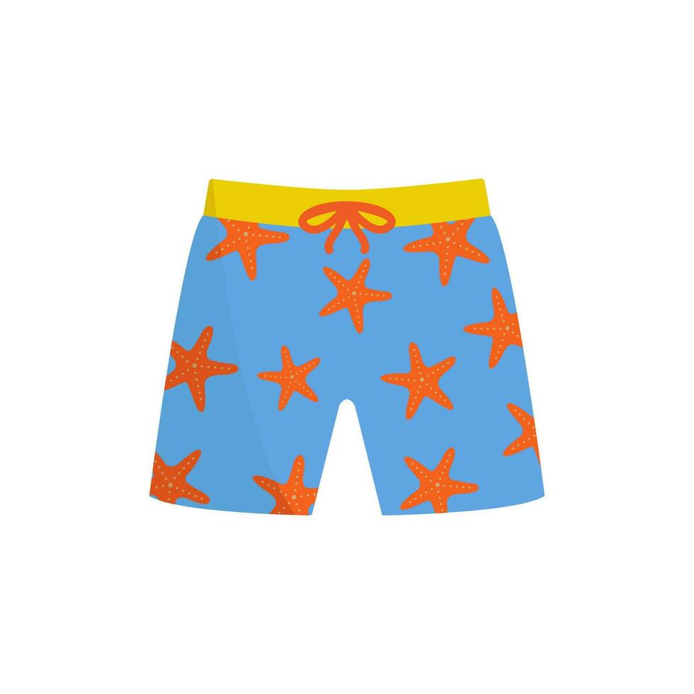 tropisch mannetje Mens jongen zwempak badmode. strand korte broek. vlak stijl vector illustratie pictogrammen. zomer vakantie seizoen zwembad kleding, zee, vakantie en feest. vakantie en vakantie.