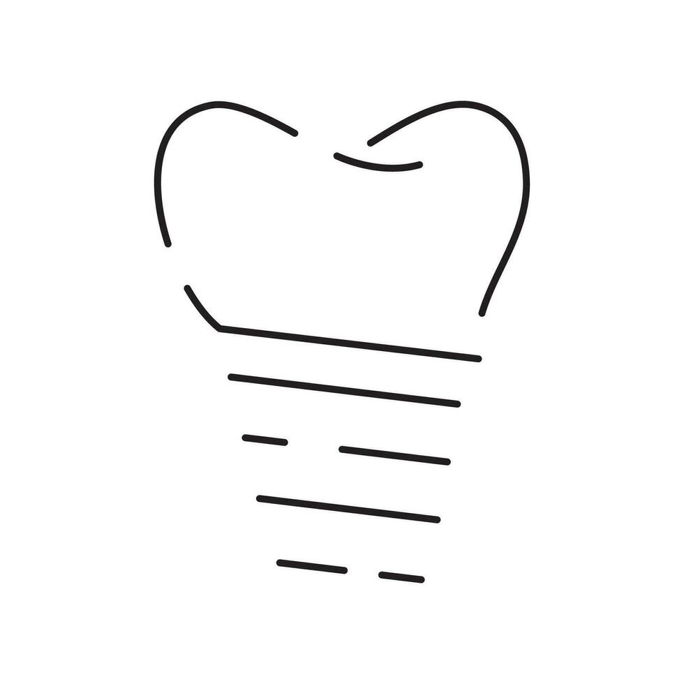 tandheelkundig of tandarts vector lijn icoon. Gezondheid zorg, geneeskunde en medisch bewerkbare hartinfarct. ziekenhuis tand.