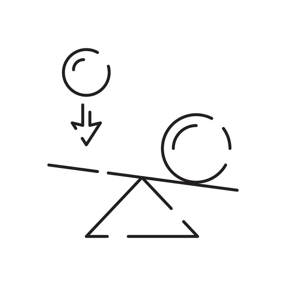 academisch disciplines fysica wetenschap lijn icoon, vector illustratie onderwijs test instrumenten.