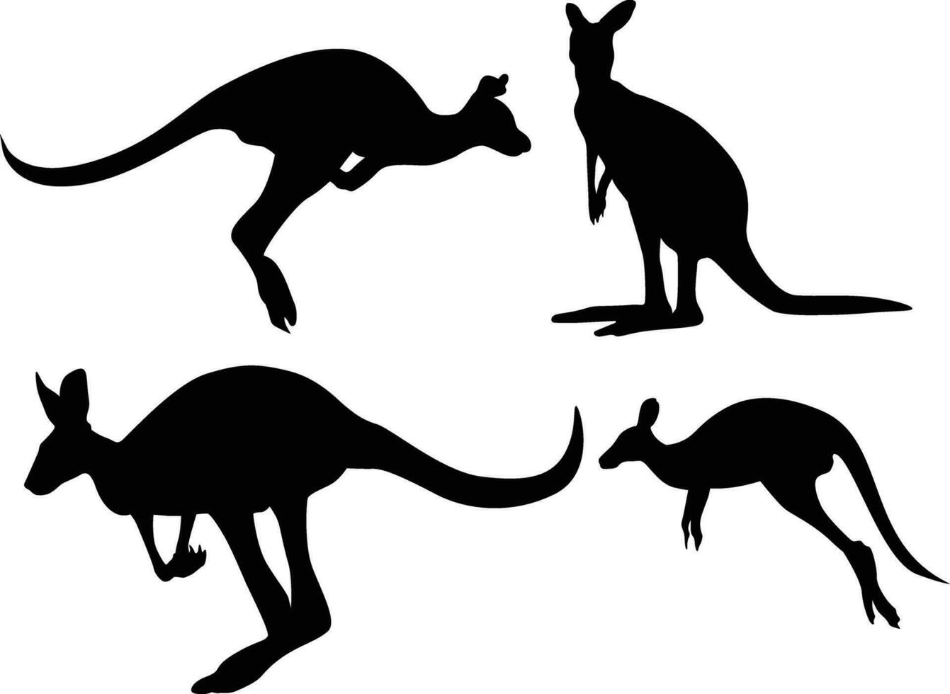 Australië dag. nationaal patriottisch vakantie in Australië. kangoeroe herkenbaar dier in land. vector