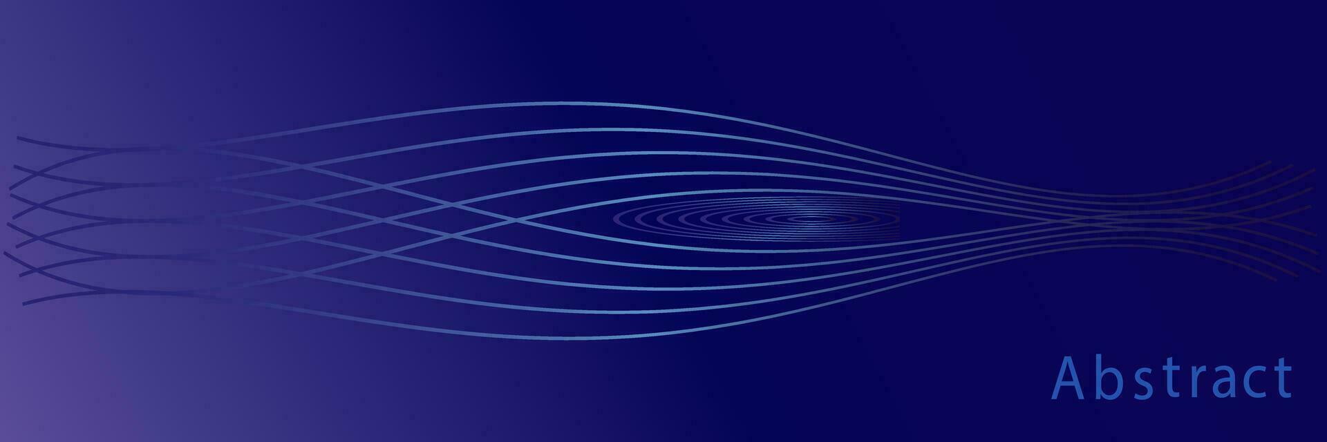 vector abstract gloeiend donker blauw achtergrond. glimmend blauw lijnen. horizontaal spandoek. meetkundig strepen patroon. eps10 vector