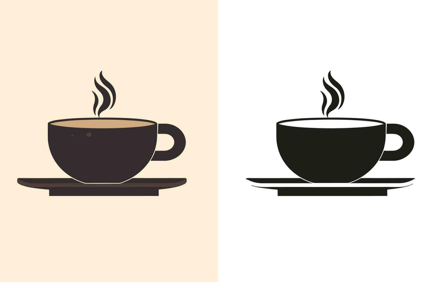 koffie kop vector logo ontwerp, premie koffie winkel logo. cafe mok icoon,