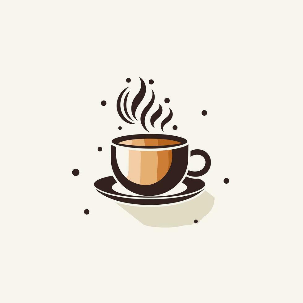 koffie kop vector logo ontwerp, premie koffie winkel logo. cafe mok icoon,