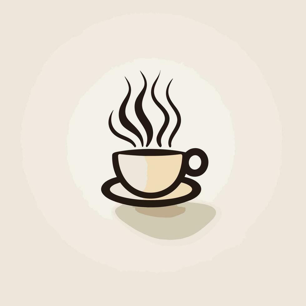 koffie kop vector logo ontwerp, premie koffie winkel logo. cafe mok icoon, koffie illustratie icoon