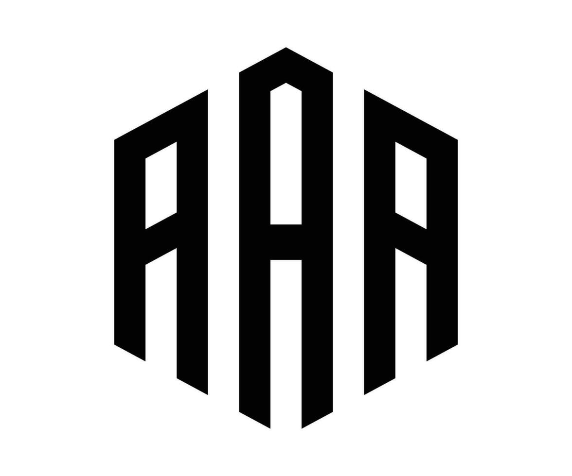 veelhoek aaa brief logo ontwerp vector sjabloon