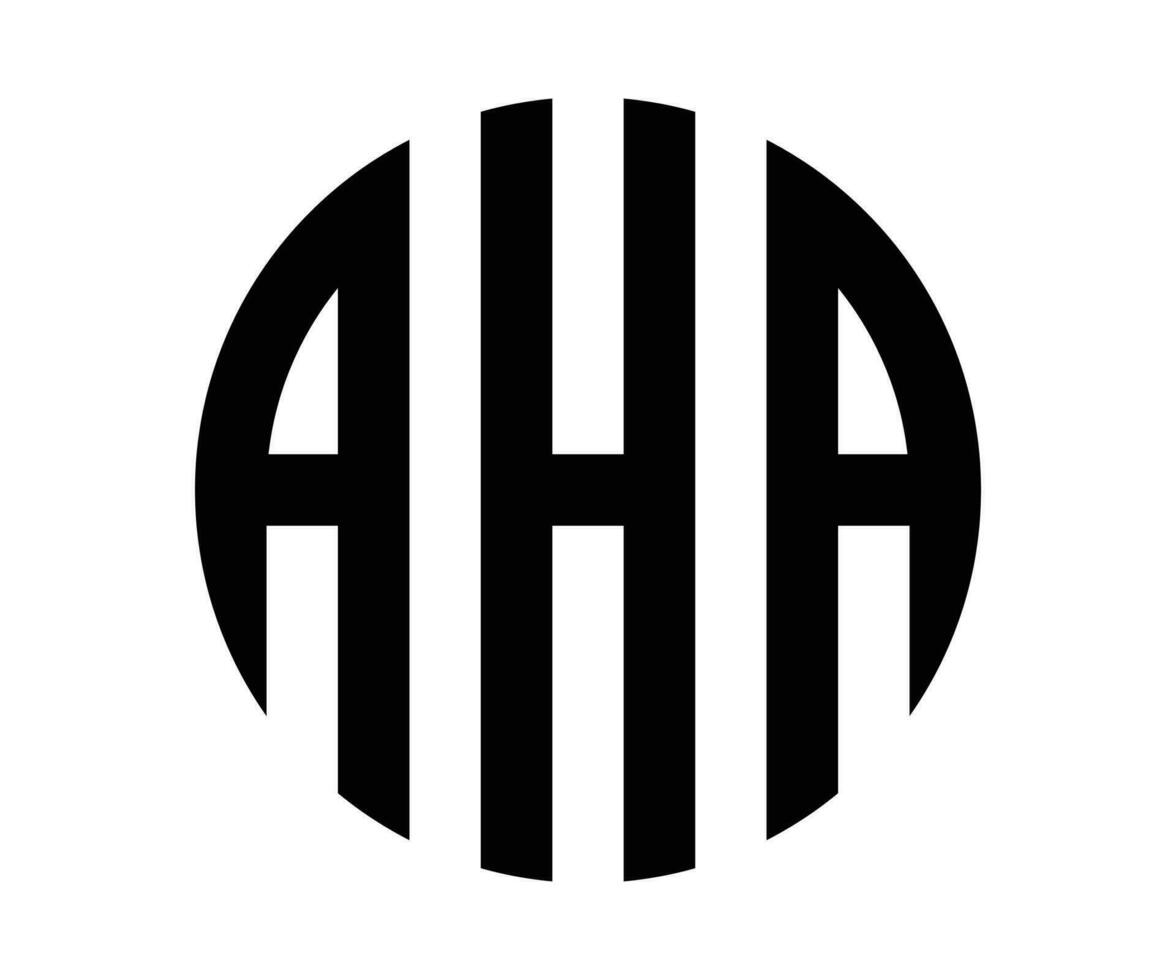 aha brief logo ontwerp vector sjabloon