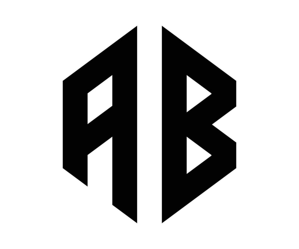 ab brief logo ontwerp vector sjabloon