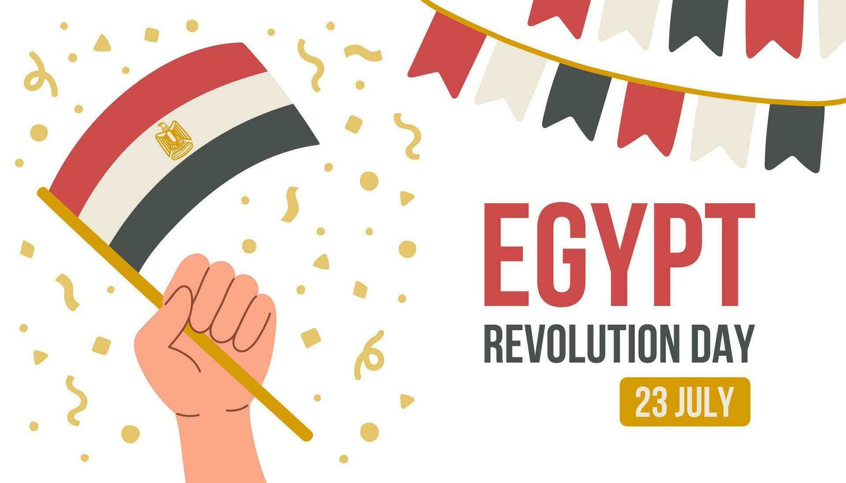 Egypte revolutie dag achtergrond ontwerp. banier, poster, groet kaart. vector illustratie. vector illustratie