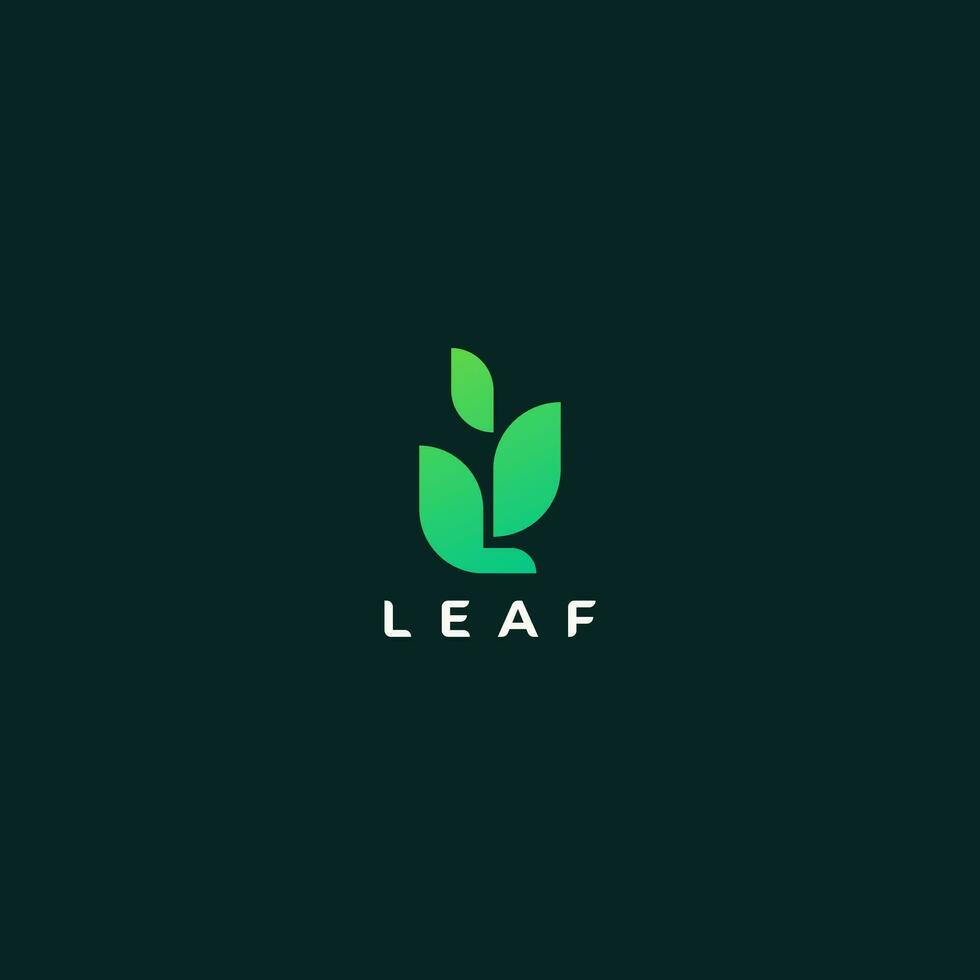 brief l blad logo ontwerp vector