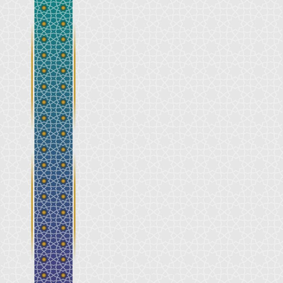 gouden blauw Islamitisch achtergrond met grens meetkundig patroon vector
