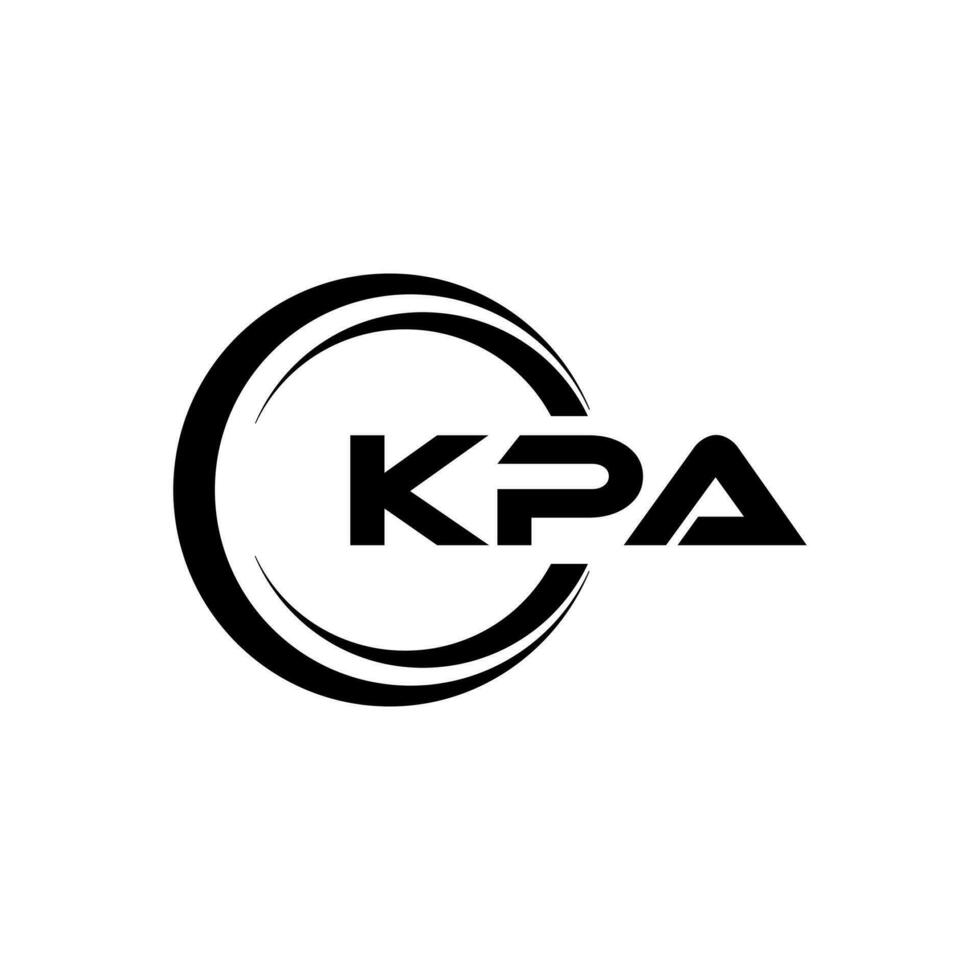 kpa brief logo ontwerp in illustratie. vector logo, schoonschrift ontwerpen voor logo, poster, uitnodiging, enz.