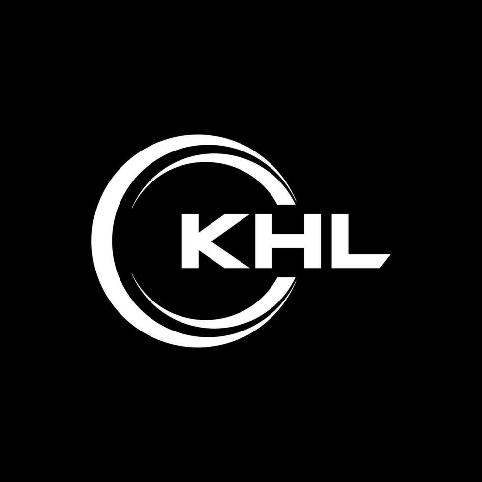 khl brief logo ontwerp in illustratie. vector logo, schoonschrift ontwerpen voor logo, poster, uitnodiging, enz.