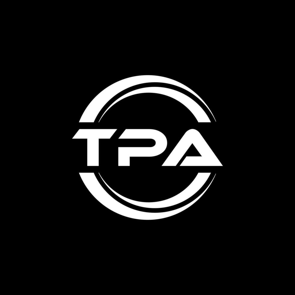 tpa brief logo ontwerp in illustratie. vector logo, schoonschrift ontwerpen voor logo, poster, uitnodiging, enz.