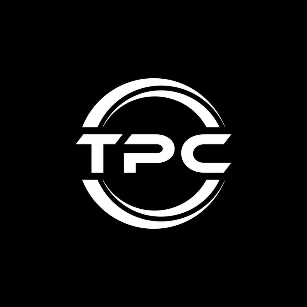 tpc brief logo ontwerp in illustratie. vector logo, schoonschrift ontwerpen voor logo, poster, uitnodiging, enz.