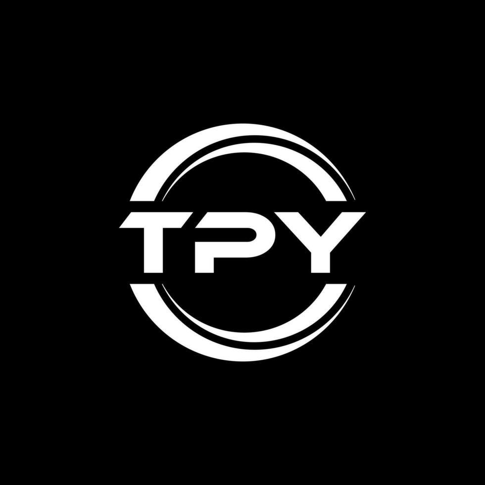 tpy brief logo ontwerp in illustratie. vector logo, schoonschrift ontwerpen voor logo, poster, uitnodiging, enz.