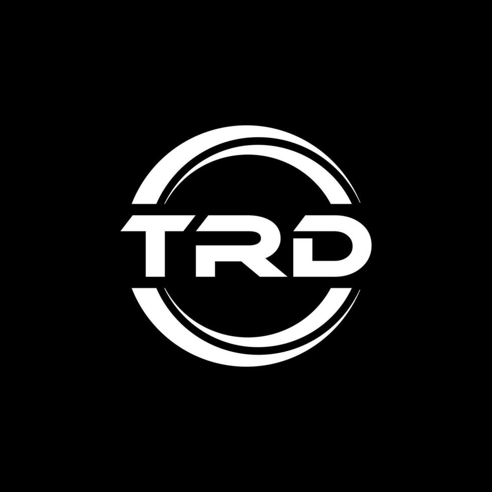 trd brief logo ontwerp in illustratie. vector logo, schoonschrift ontwerpen voor logo, poster, uitnodiging, enz.