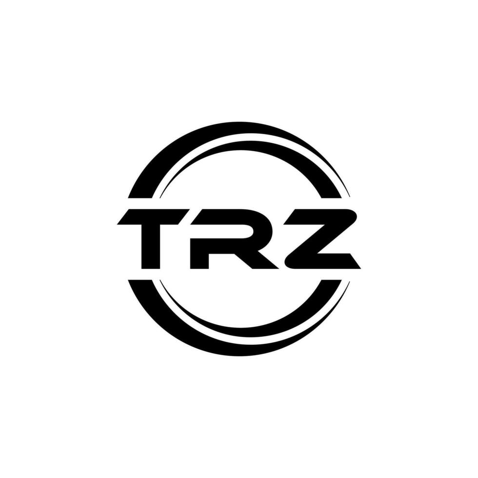 trz brief logo ontwerp in illustratie. vector logo, schoonschrift ontwerpen voor logo, poster, uitnodiging, enz.