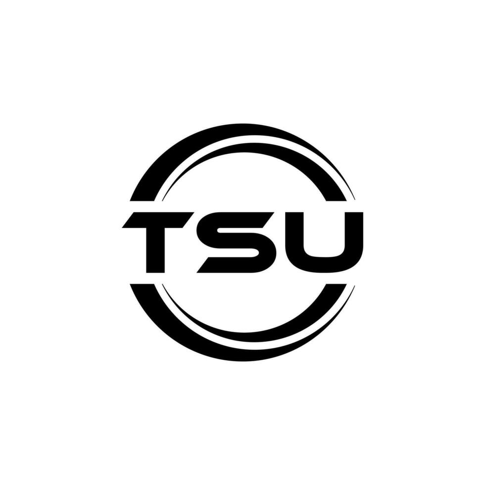 tsu brief logo ontwerp in illustratie. vector logo, schoonschrift ontwerpen voor logo, poster, uitnodiging, enz.