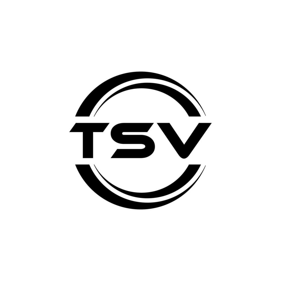 tsv brief logo ontwerp in illustratie. vector logo, schoonschrift ontwerpen voor logo, poster, uitnodiging, enz.