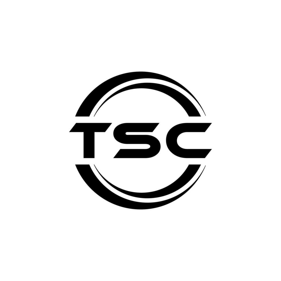 tsc brief logo ontwerp in illustratie. vector logo, schoonschrift ontwerpen voor logo, poster, uitnodiging, enz.