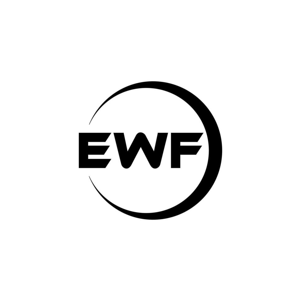 ewf brief logo ontwerp in illustratie. vector logo, schoonschrift ontwerpen voor logo, poster, uitnodiging, enz.