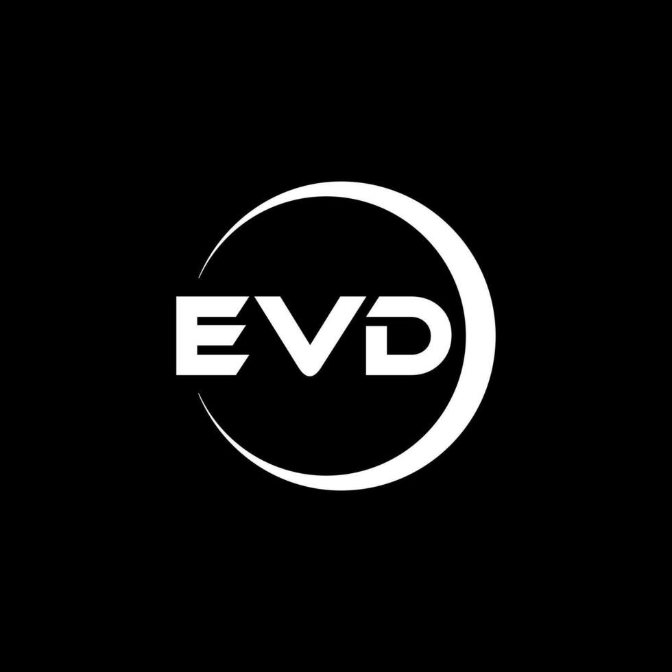 evd brief logo ontwerp in illustratie. vector logo, schoonschrift ontwerpen voor logo, poster, uitnodiging, enz.