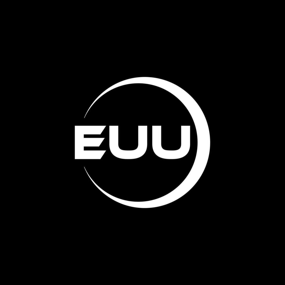 euu brief logo ontwerp in illustratie. vector logo, schoonschrift ontwerpen voor logo, poster, uitnodiging, enz.