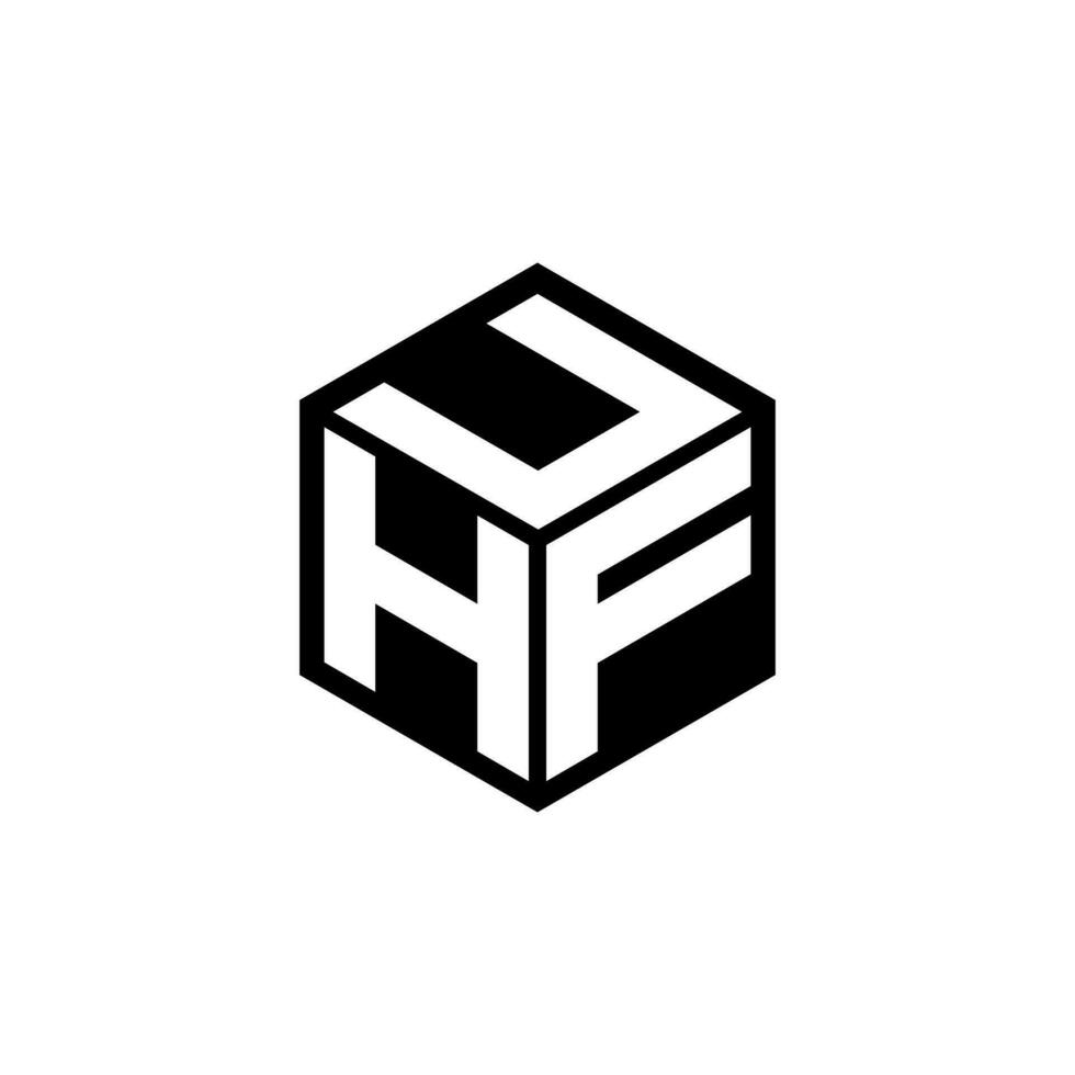 hfu brief logo ontwerp in illustratie. vector logo, schoonschrift ontwerpen voor logo, poster, uitnodiging, enz.