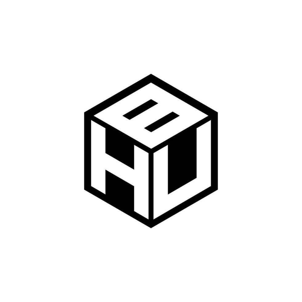 hub brief logo ontwerp in illustratie. vector logo, schoonschrift ontwerpen voor logo, poster, uitnodiging, enz.