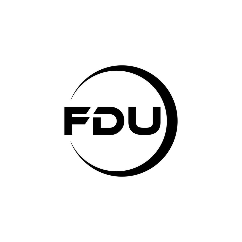 fdu brief logo ontwerp in illustratie. vector logo, schoonschrift ontwerpen voor logo, poster, uitnodiging, enz.