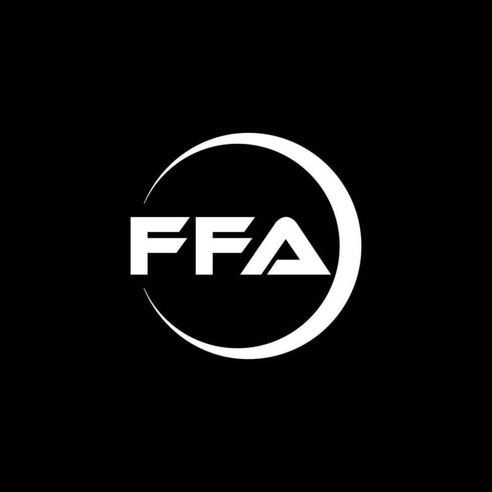 ffa brief logo ontwerp in illustratie. vector logo, schoonschrift ontwerpen voor logo, poster, uitnodiging, enz.