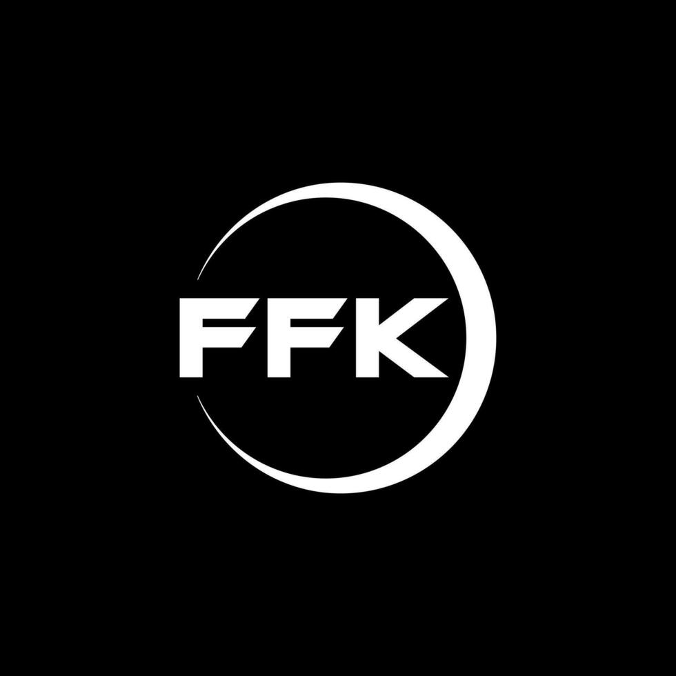 ffk brief logo ontwerp in illustratie. vector logo, schoonschrift ontwerpen voor logo, poster, uitnodiging, enz.